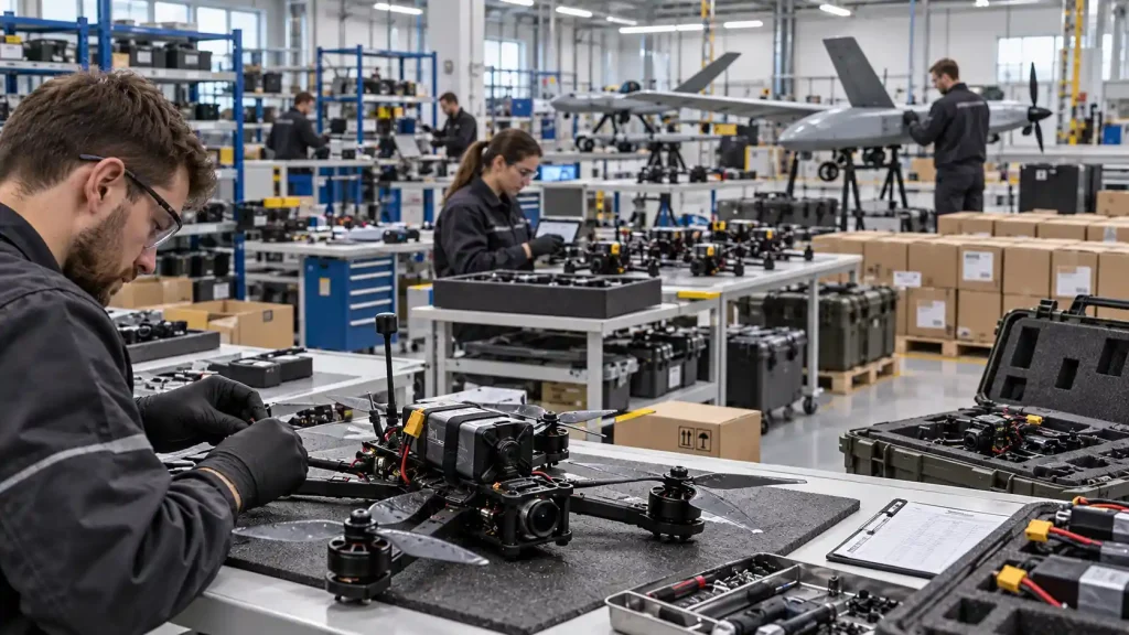 Qualitätsprüfung und Montage von Drohnen für einen OEM im Defence-Bereich